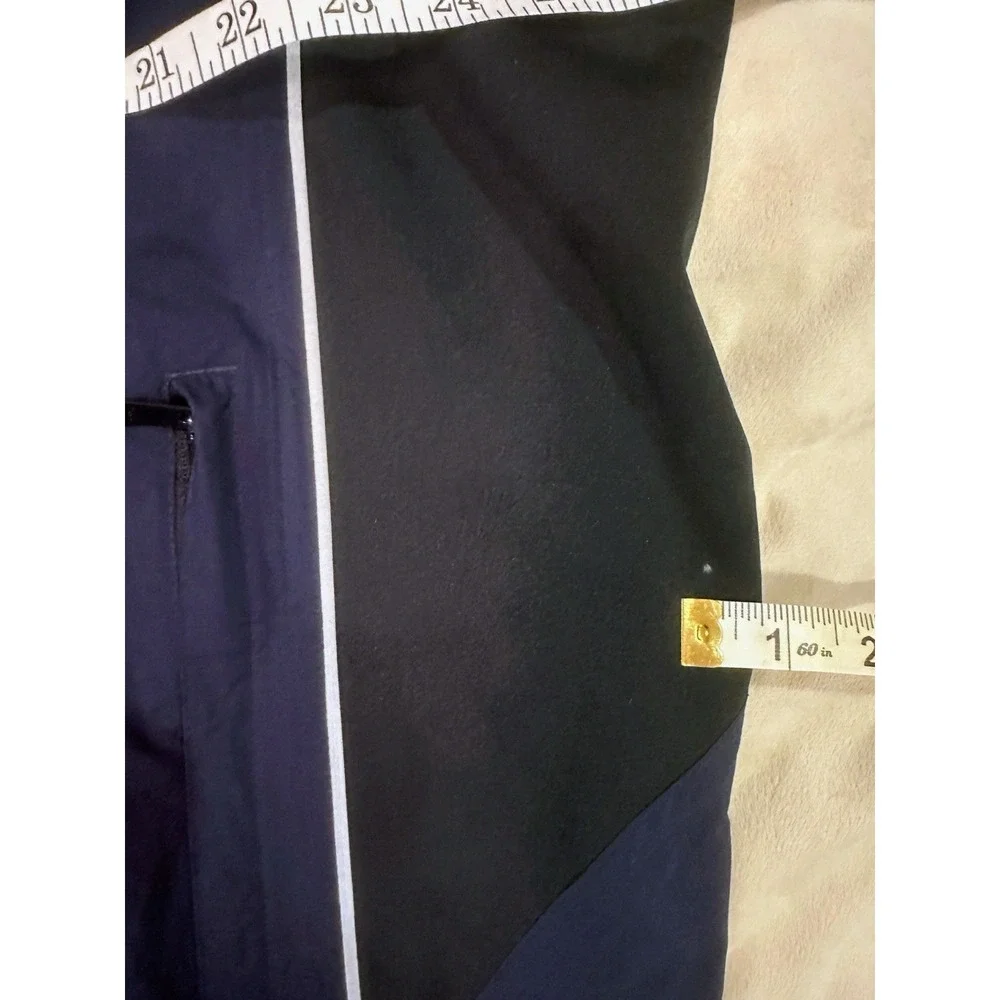 FootJoy DryJoys Jacket XL Blue Black Lake Of Isles 1/2 Zip Snap Short Sleeve